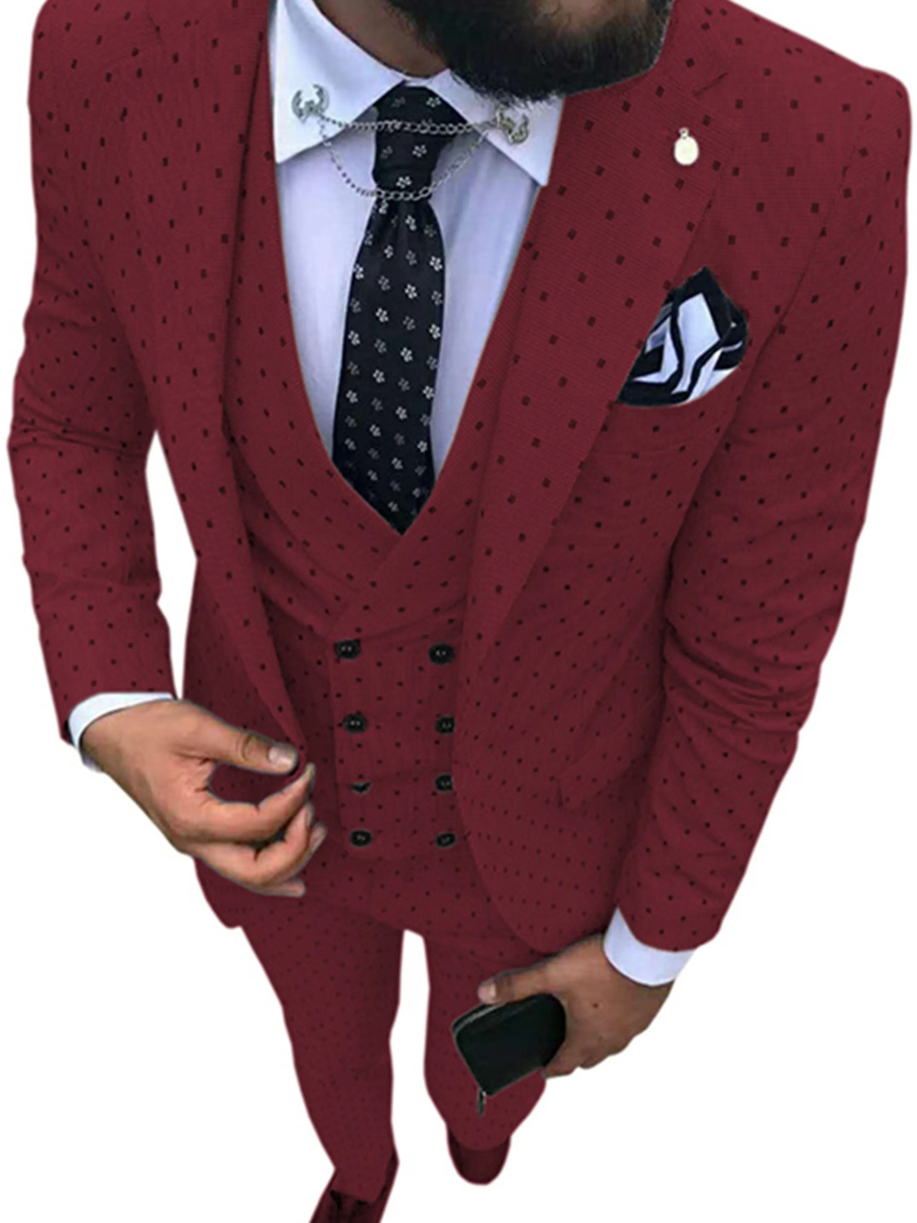 Trendy Men's 3 Pieces Causal Party Suits