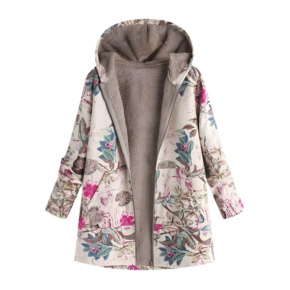 Tricia – Reversible Women’s Fleece Hoodie Jacket