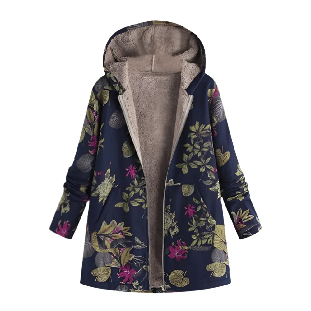 Tricia – Reversible Women’s Fleece Hoodie Jacket