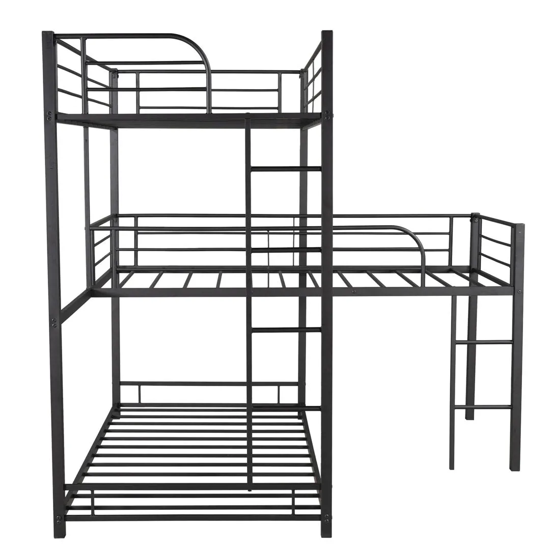 Triple L-shaped Metal Triple Twin Size Bunk Bed Isabelle & Max™