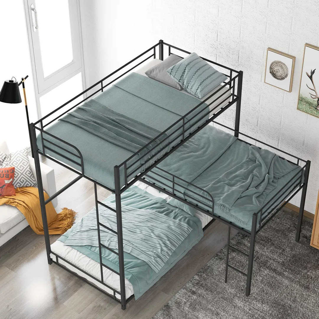 Triple L-shaped Metal Triple Twin Size Bunk Bed Isabelle & Max™