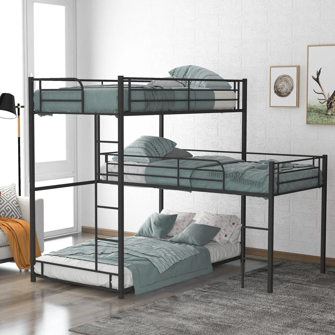 Triple L-shaped Metal Triple Twin Size Bunk Bed Isabelle & Max™