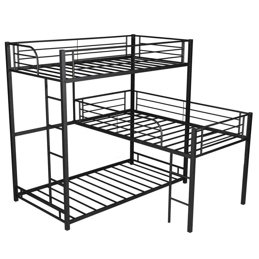 Triple L-shaped Metal Triple Twin Size Bunk Bed Isabelle & Max™