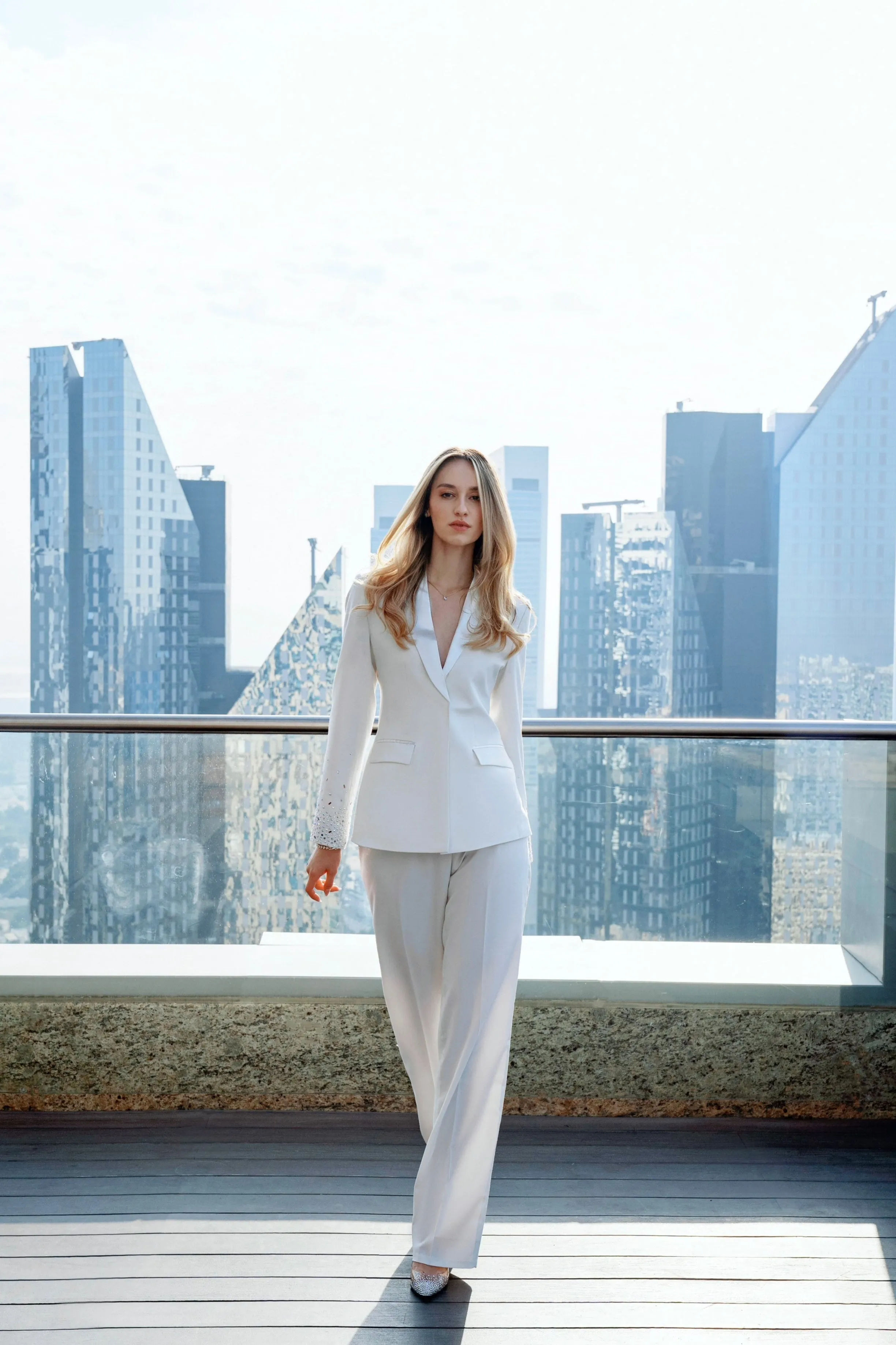 Twilight White - Embellished Crystal Suit