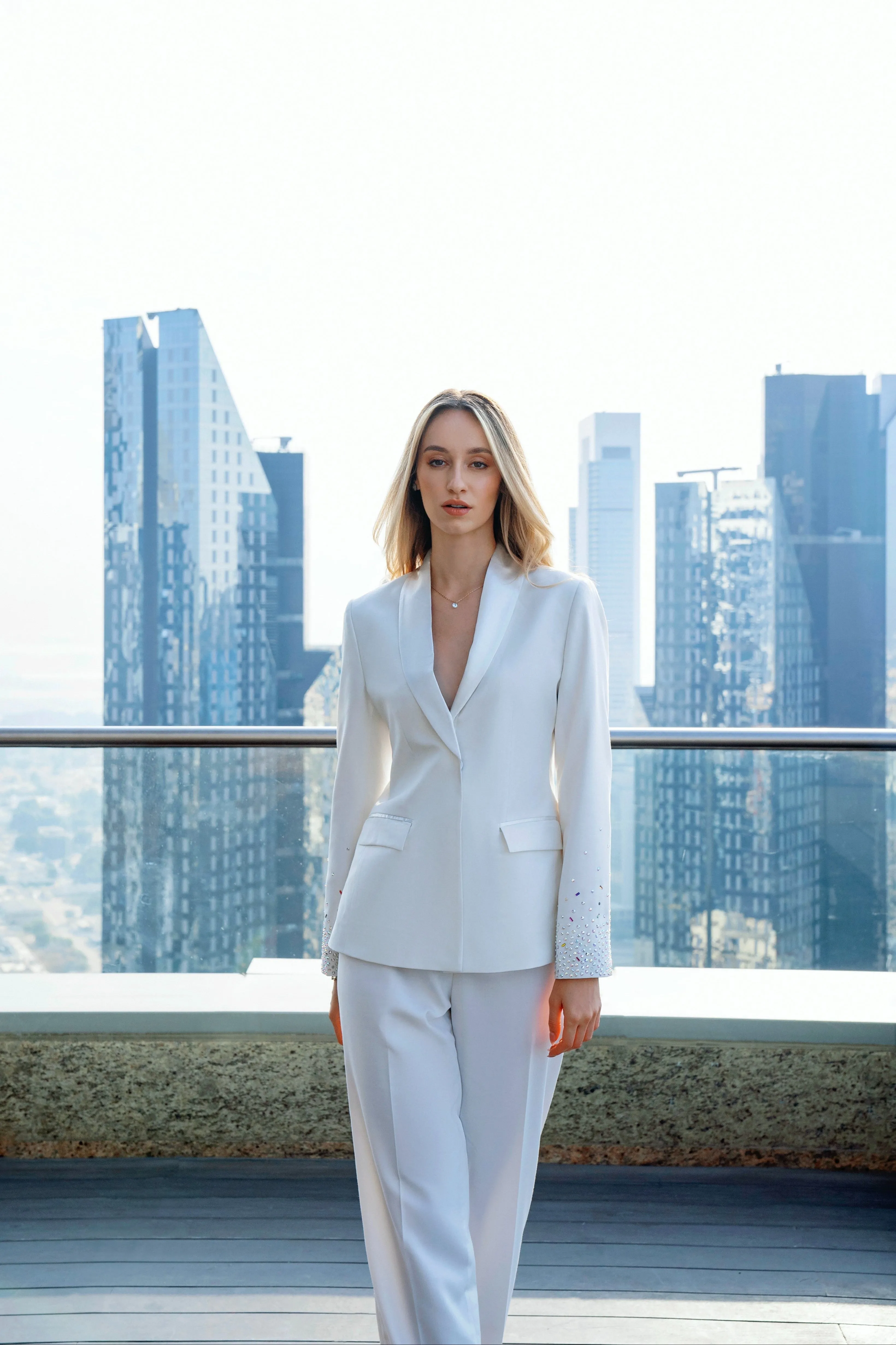 Twilight White - Embellished Crystal Suit