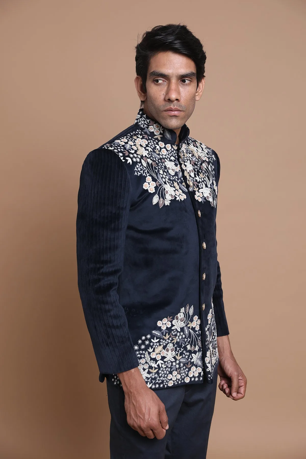 Velvet Embroidered Jacket & Pants