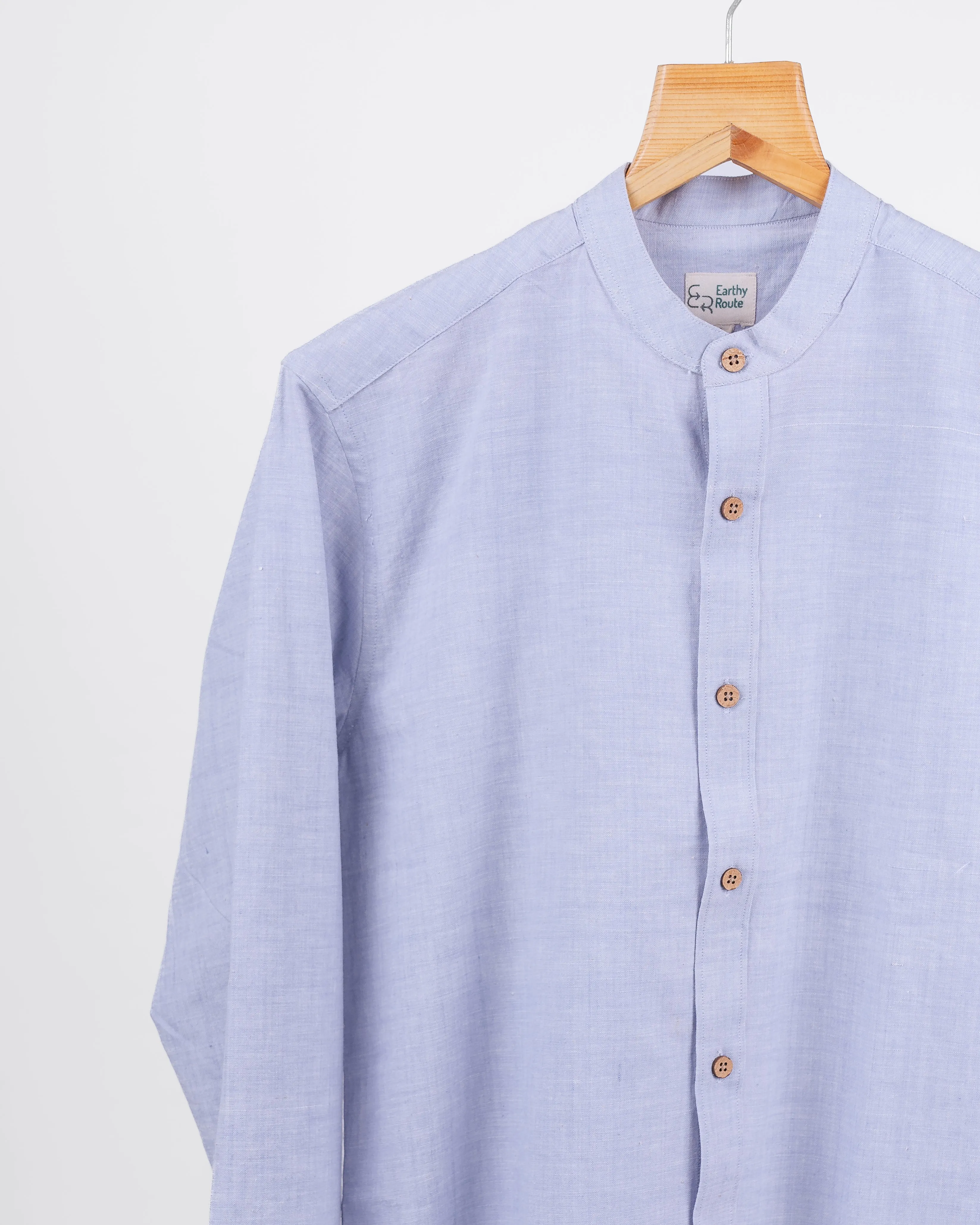 Violet Haze · Mandarin Collar Shirt