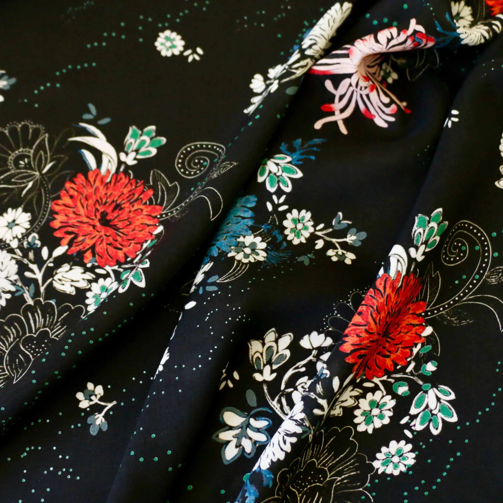 Viscose Lawn Fabric - Black