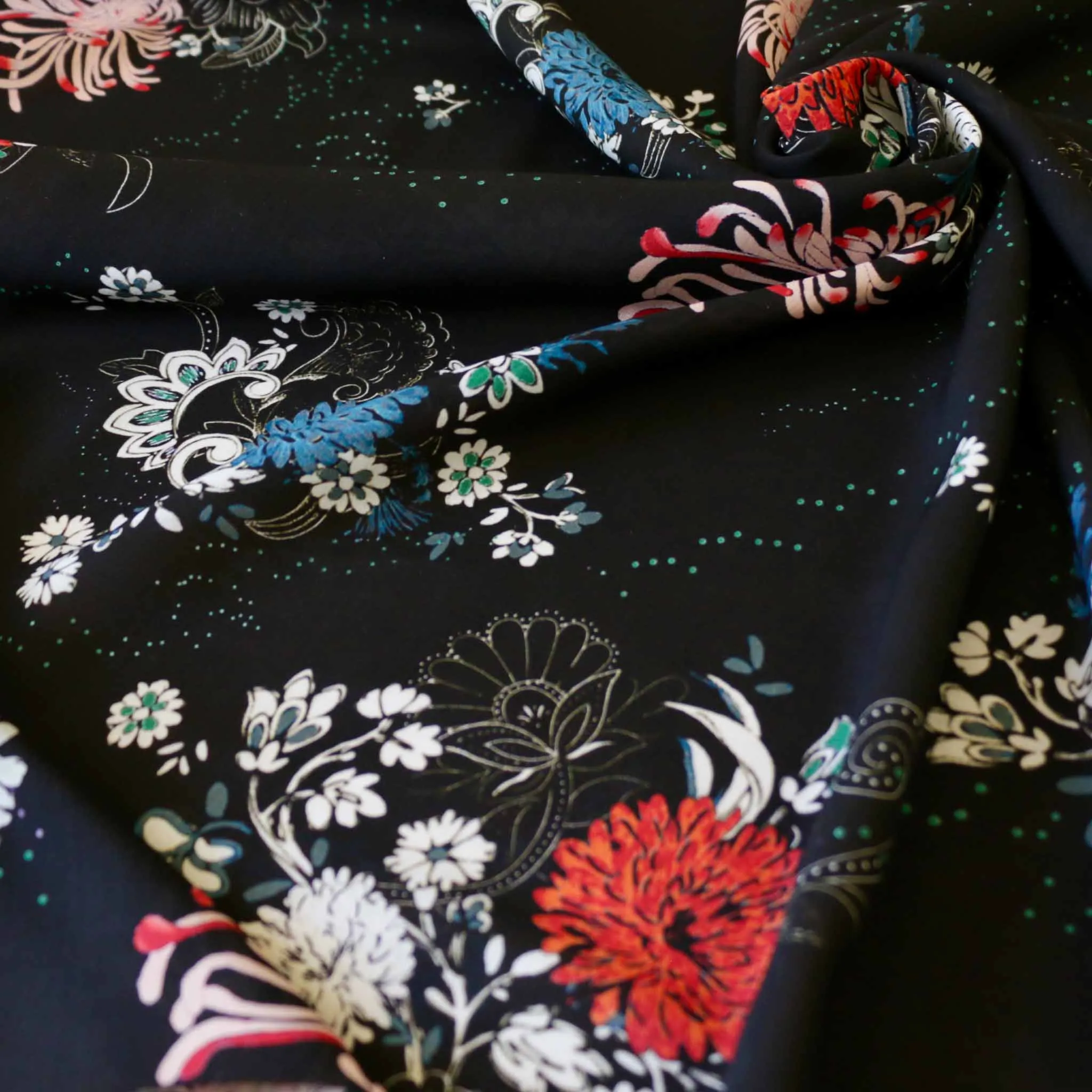 Viscose Lawn Fabric - Black