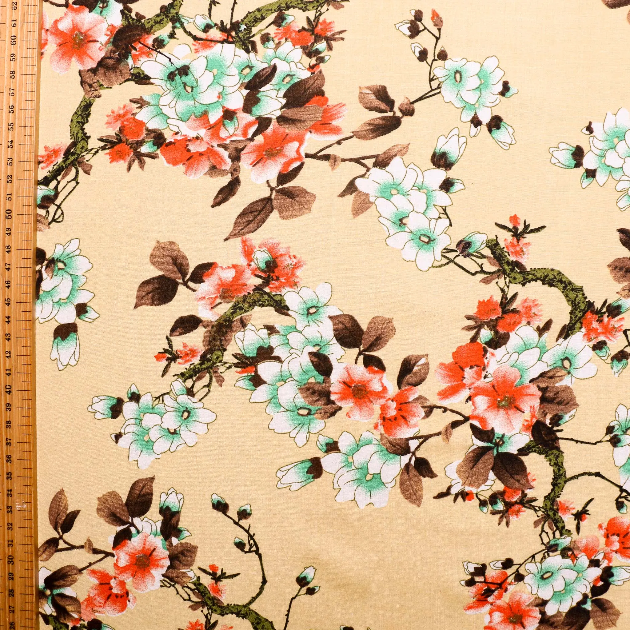 Viscose Lawn - Japanese floral design