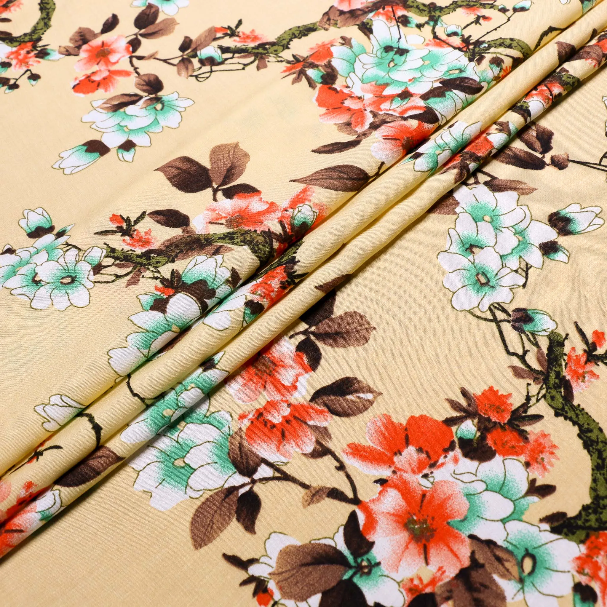 Viscose Lawn - Japanese floral design