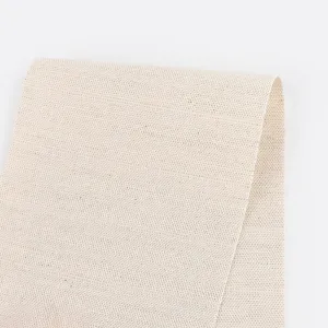 Weft Twill Stripe Linen / Cotton - Almond (remnant)