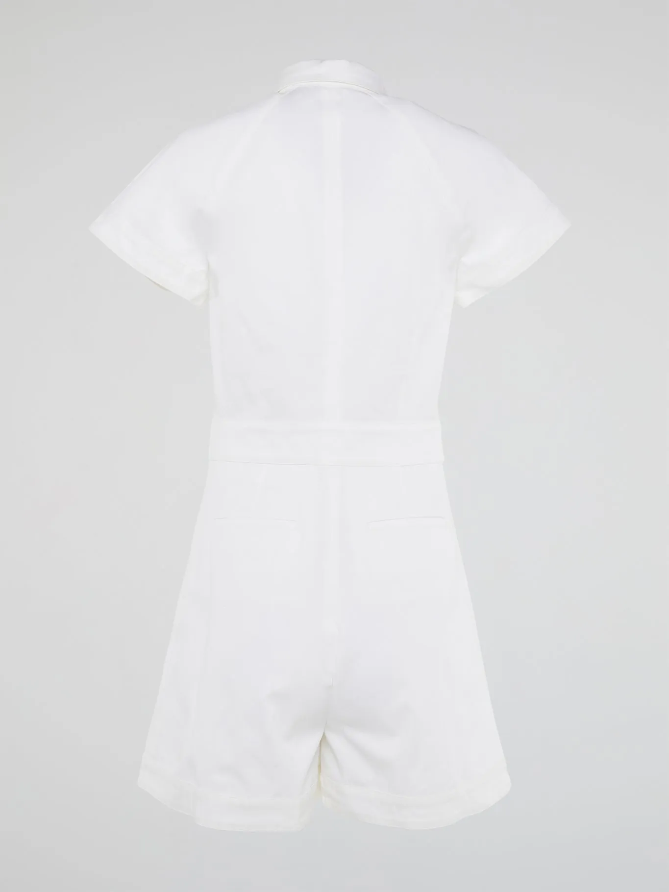White Lace Up Jumpsuit