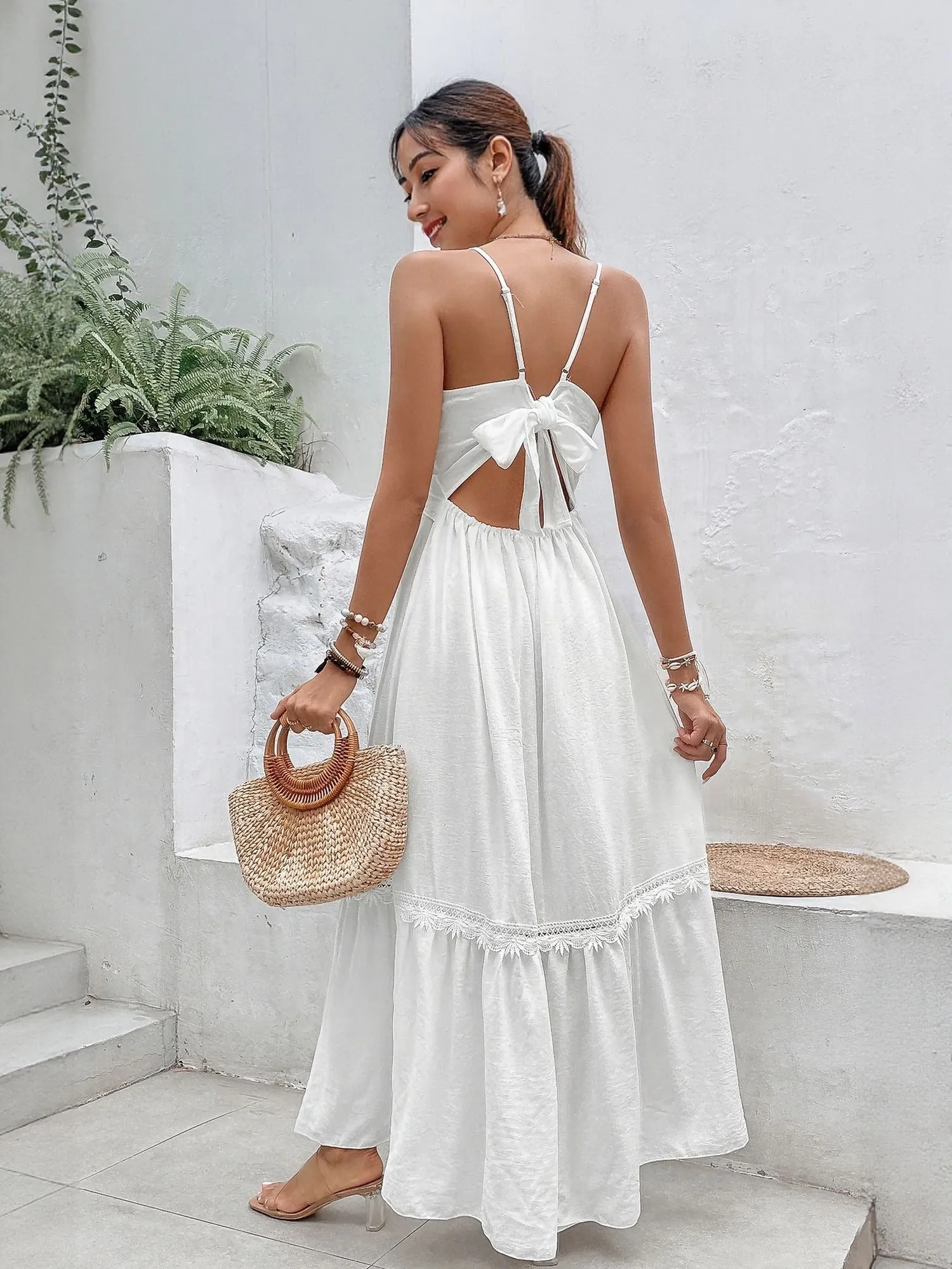 White Strappy Maxi Dress