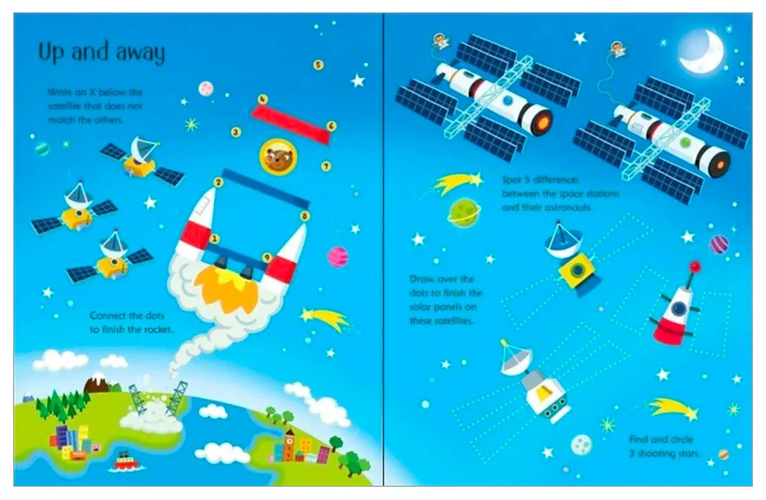 Wipe-Clean Space Activities