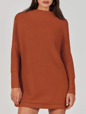 Women's Mock Neck Slouchy Knit Tunic Sweaters (Buy 2 Free Shipping)