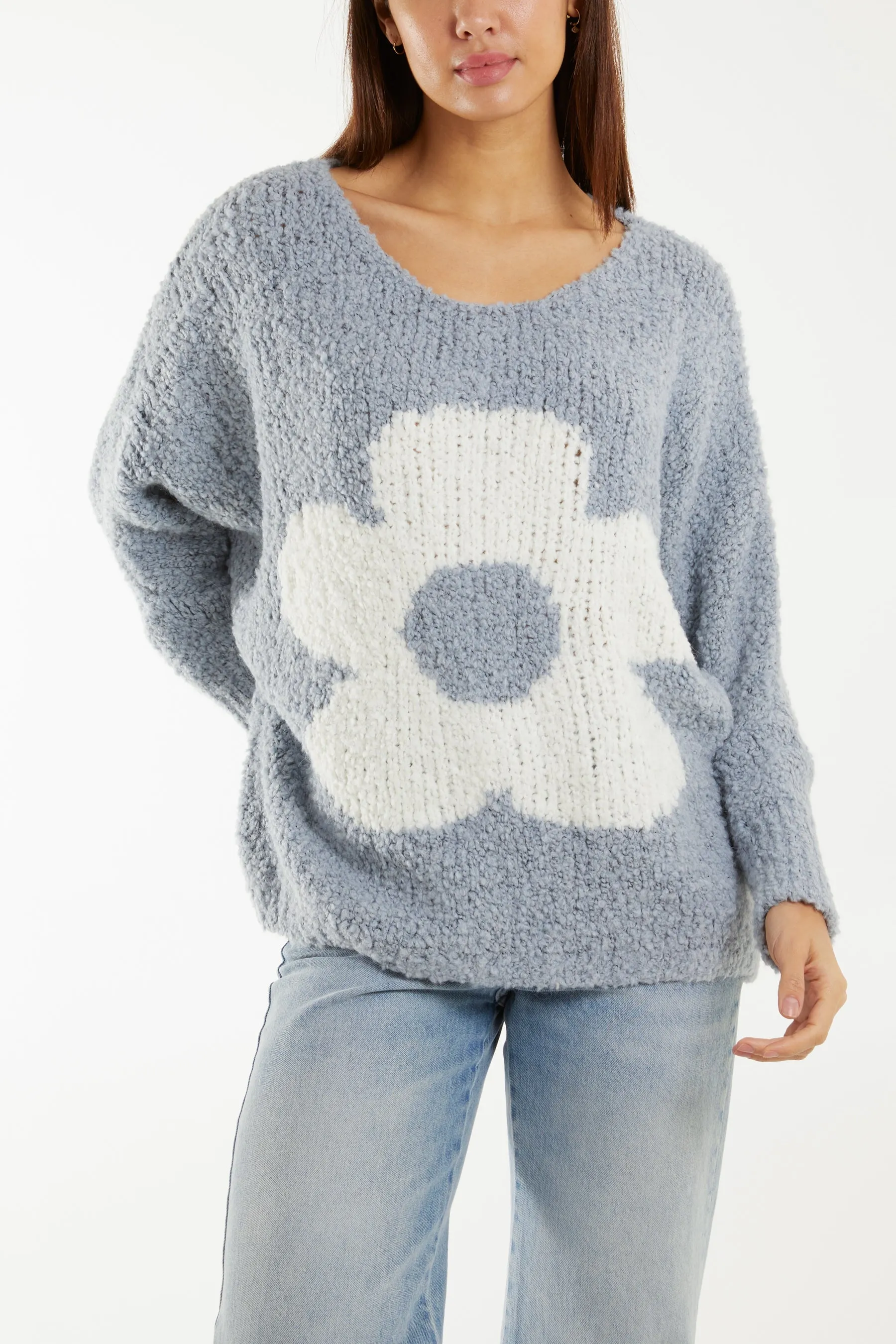 Wool Blend Daisy Boucle Super Soft Knit