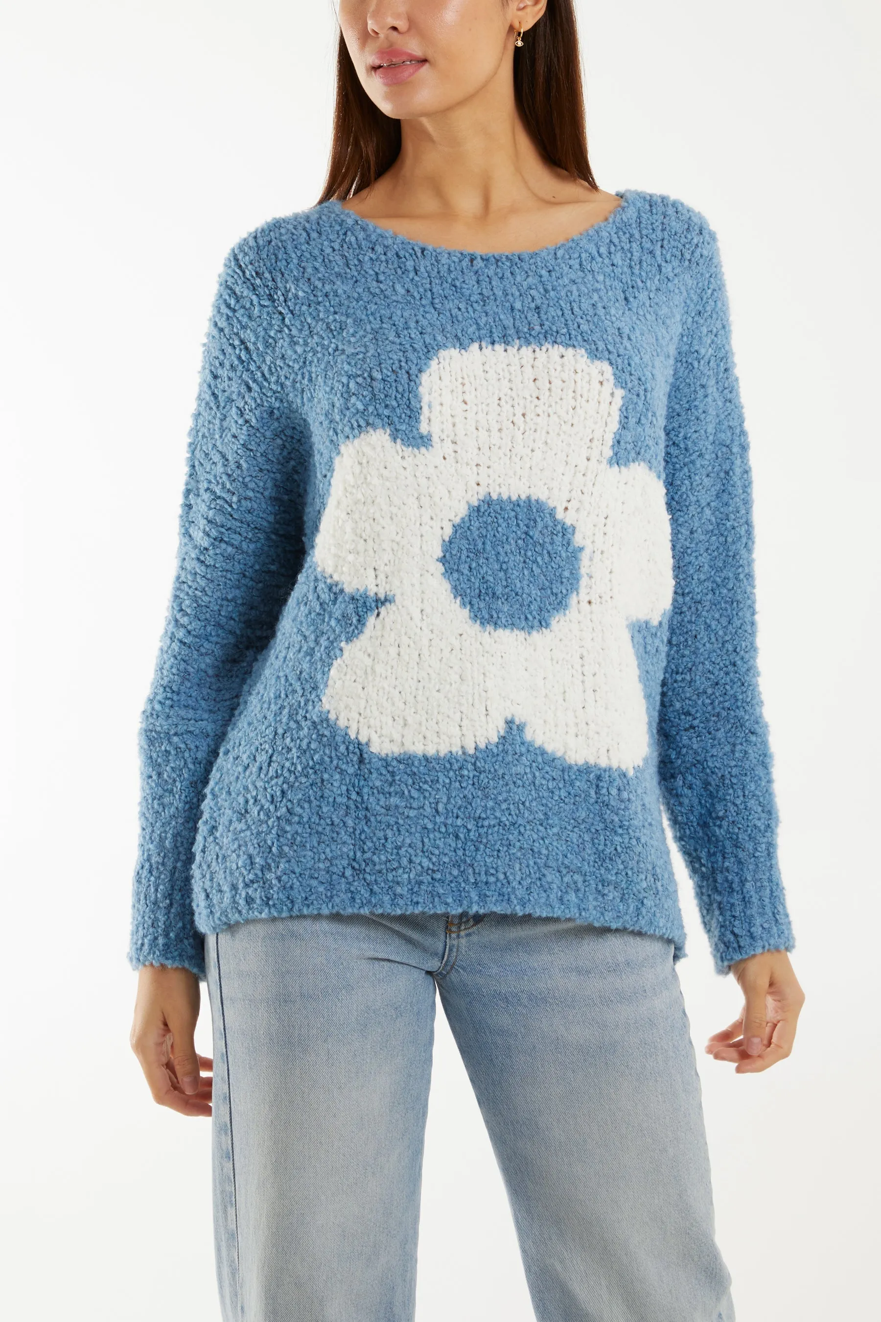 Wool Blend Daisy Boucle Super Soft Knit
