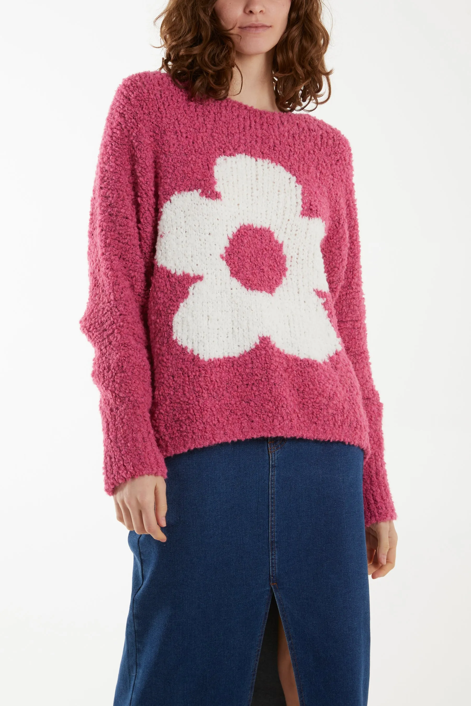 Wool Blend Daisy Boucle Super Soft Knit