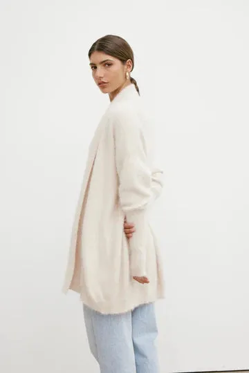 World of Nomads II SOPHIA Open Cashmere Cardi - oatmeal